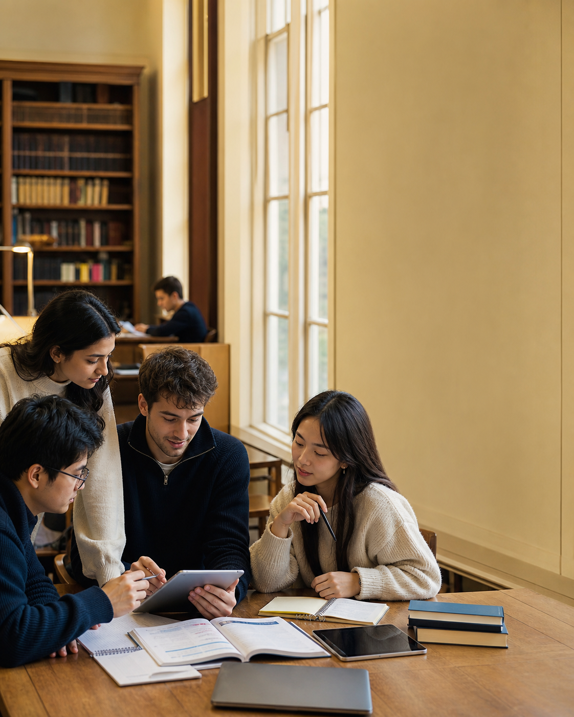 Student reviewing university options with a professional advisor